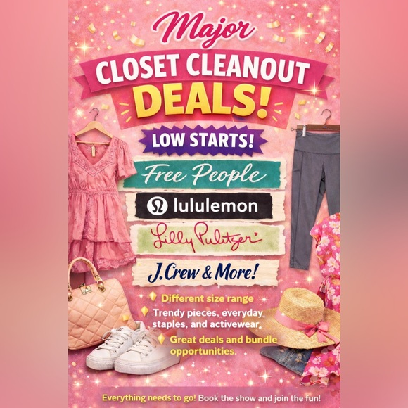 Tops - Closet Cleanout Deals - Live show 3/16 at 7 pm EST
